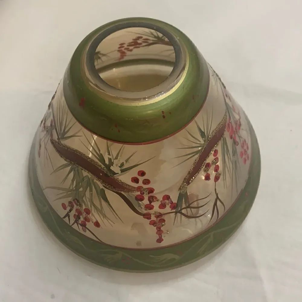 Yankee Candle Co Exclusive Evergreen Holiday Christmas Candle Topper Green Red